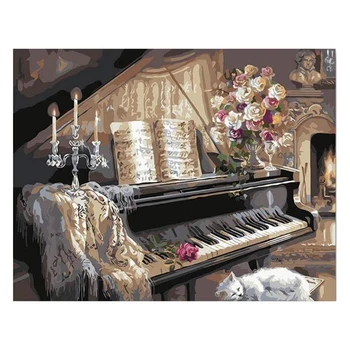 DIY Paint By Numbers Canvas Oil Painting Kit for Kids & Adults 40 x 50cm Drawing Paintwork Piano-with Frame
DIY Paint By Numbers Canvas Oil Painting Kit for Kids & Adults 40 x 50cm Drawing Paintwork Piano-with Frame