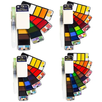 Superior Solid Watercolor Paint Set With Water Brush Pen Foldable Travel Watercolor Pigment For Draw
Superior Solid Watercolor Paint Set With Water Brush Pen Foldable Travel Watercolor Pigment For Draw