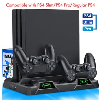 Dual Controller PS4 Slim Pro Vertical Stand 2 Controller Charger Dock Cooling Fan Games Disc Holder
Dual Controller PS4 Slim Pro Vertical Stand 2 Controller Charger Dock Cooling Fan Games Disc Holder