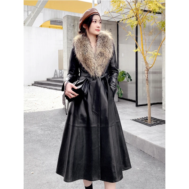 Raccoon Dog Fur Collar Real Fur Coat Female Genuine Leather Jacket Winter Coat Women Clothes 2020 Sheepskin Down Coat ZT4983
Raccoon Dog Fur Collar Real Fur Coat Female Genuine Leather Jacket Winter Coat Women Clothes 2020 Sheepskin Down Coat ZT4983