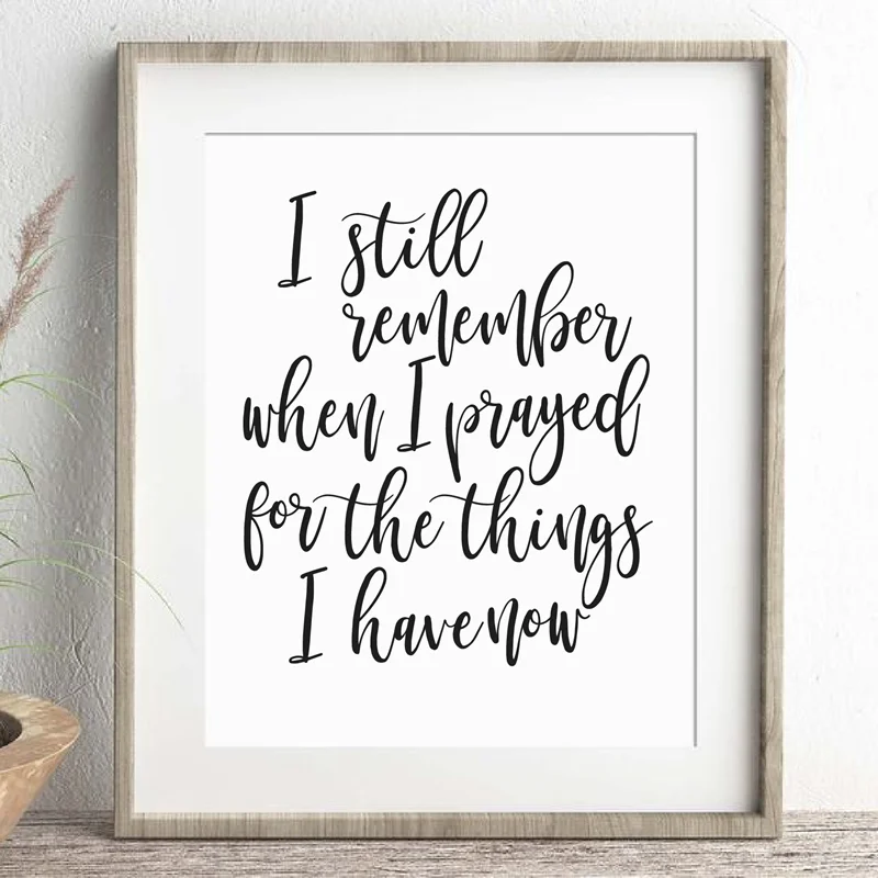 Canvas Painting Decor Inspirational Quotes Prints Black White Wall Picture Prayed Poster Art Painting Home Rustic Decoration Painting Calligraphy Aliexpress