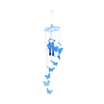 Wind chime sound tubes Butterfly Feng Shui windchimes House Decoration, Blue 
Wind chime sound tubes Butterfly Feng Shui windchimes House Decoration, Blue