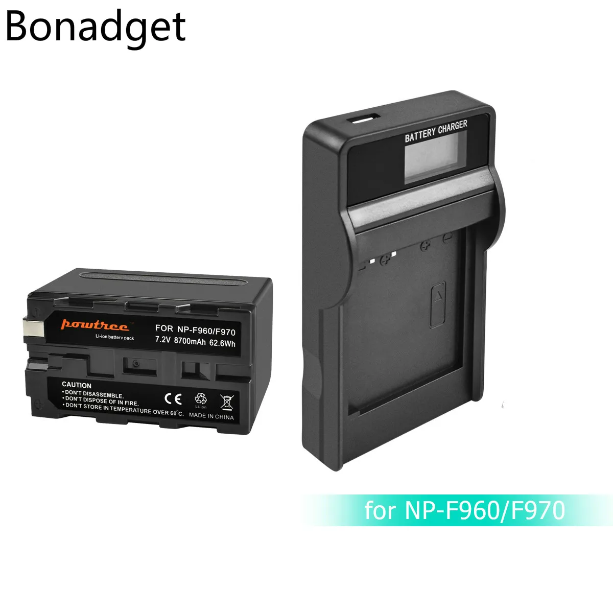 Bonadget 7.2V 8700mAh NP-F960 NP-F970 NP F960 F970 F950 Battery+LCD Charger For Sony PLM-100 CCD-TRV35 MVC-FD91 MC1500C Battery
Bonadget 7.2V 8700mAh NP-F960 NP-F970 NP F960 F970 F950 Battery+LCD Charger For Sony PLM-100 CCD-TRV35 MVC-FD91 MC1500C Battery
