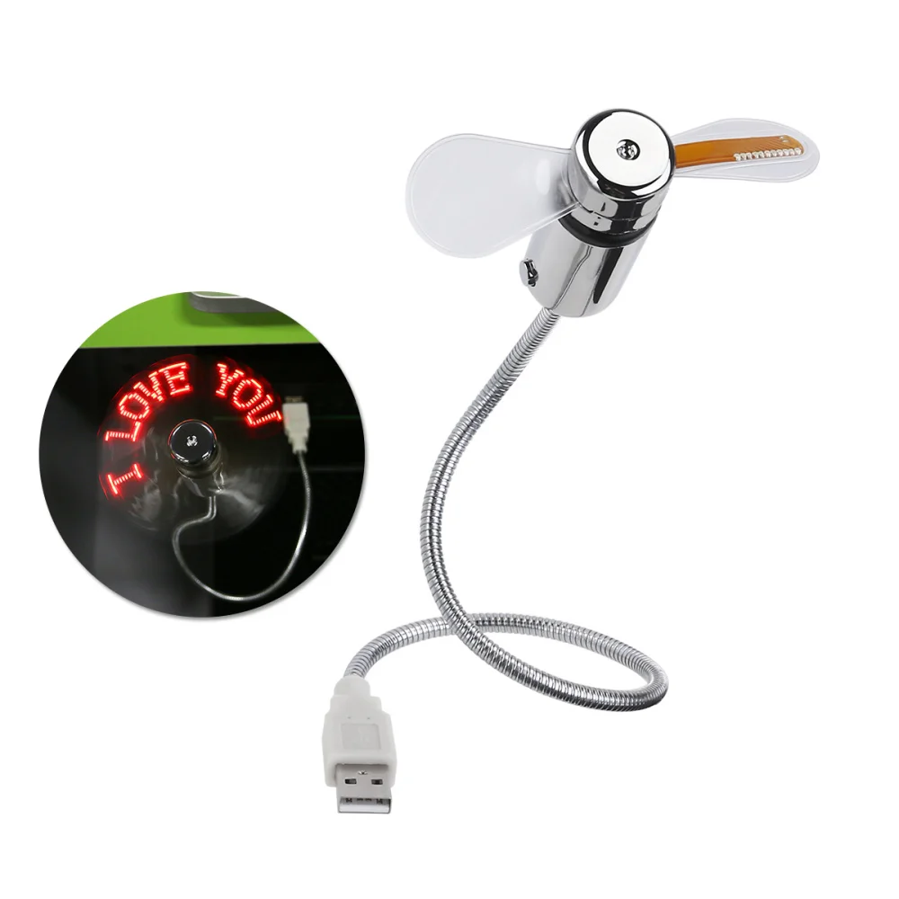 PIXNOR 1pc Mini Metal Programmable Edit Word Cooling Fan USB Electric Fan for Office Home PC Laptop Notebook
PIXNOR 1pc Mini Metal Programmable Edit Word Cooling Fan USB Electric Fan for Office Home PC Laptop Notebook