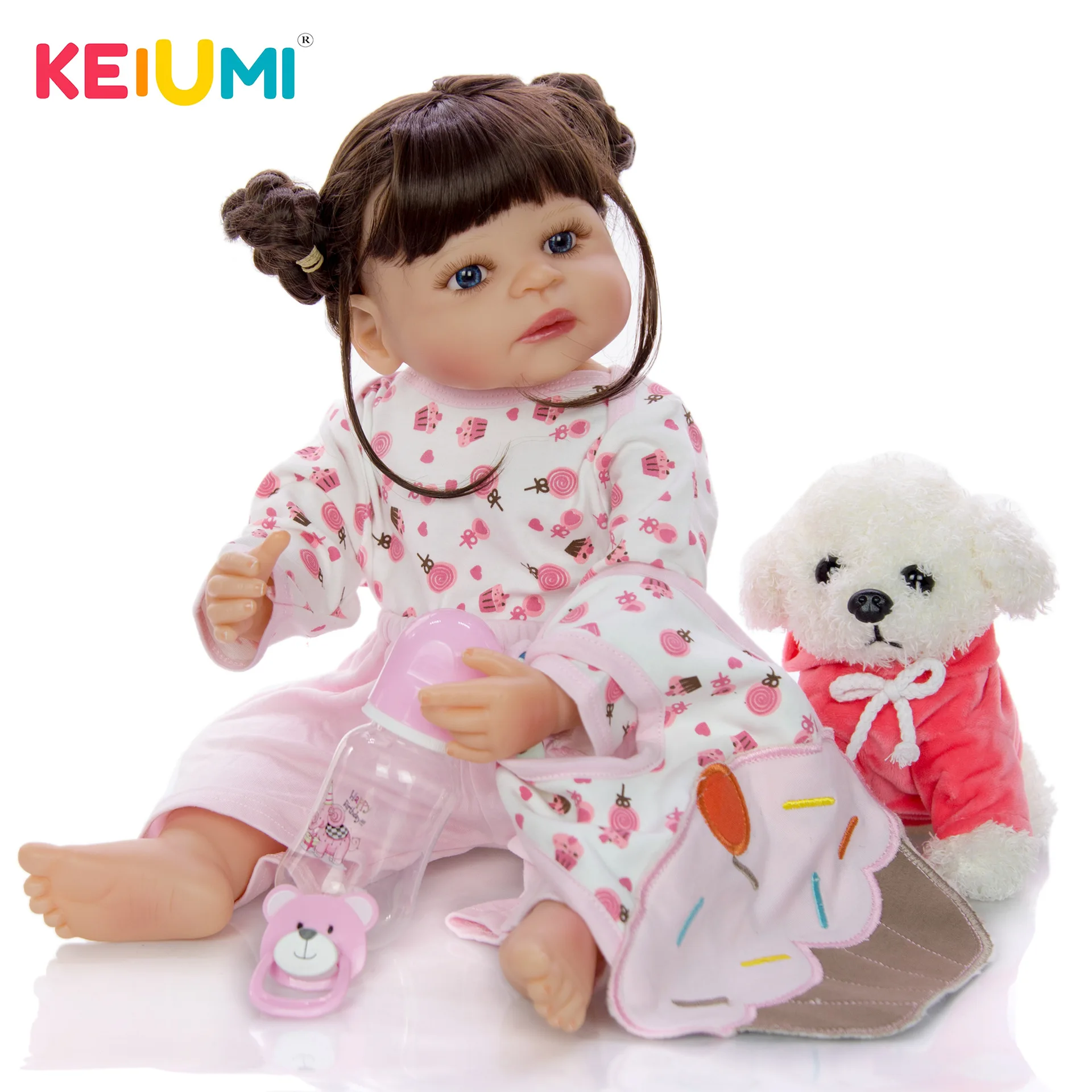 reborn baby doll 22-inch 55 cm model infant all silica gel girl