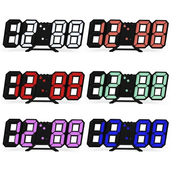 24/12 Hour Display Watch Alarm LED Digital Clock Wall Hanging 3D Table Clock Calendar Temperature Display Brightness Adjustable
24/12 Hour Display Watch Alarm LED Digital Clock Wall Hanging 3D Table Clock Calendar Temperature Display Brightness Adjustable