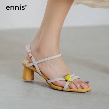 ENNIS Fashion Strawberry Ankle Strap Sandals Summer Genuine Leather Women Sandals Middle Heels Yellow Red Sandals Designer S0047
ENNIS Fashion Strawberry Ankle Strap Sandals Summer Genuine Leather Women Sandals Middle Heels Yellow Red Sandals Designer S0047