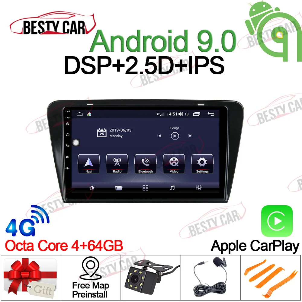 Android 9.0 Octa Core 10.1 Inch Touch Screen GPS Car Radio Stereo For Skoda Octavia A7 III 3 2014-2018 Multimedia Player IPS 2.5D WIFI CARPLAY with Free MAP Backup Camera
Android 9.0 Octa Core 10.1 Inch Touch Screen GPS Car Radio Stereo For Skoda Octavia A7 III 3 2014-2018 Multimedia Player IPS 2.5D WIFI CARPLAY with Free MAP Backup Camera