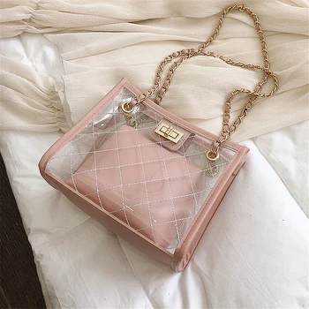 Shoulder Bags Transparent Solid Color Messenger Bags Jelly Tote Crossbody Bag Ladies Girls Handbags sweet pvc crossbody bags
Shoulder Bags Transparent Solid Color Messenger Bags Jelly Tote Crossbody Bag Ladies Girls Handbags sweet pvc crossbody bags