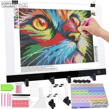 A3 Light Pad for Diamond Painting, USB Powered Light Board Kit, Adjustable Brightness with Detachable Stand and Clips
A3 Light Pad for Diamond Painting, USB Powered Light Board Kit, Adjustable Brightness with Detachable Stand and Clips