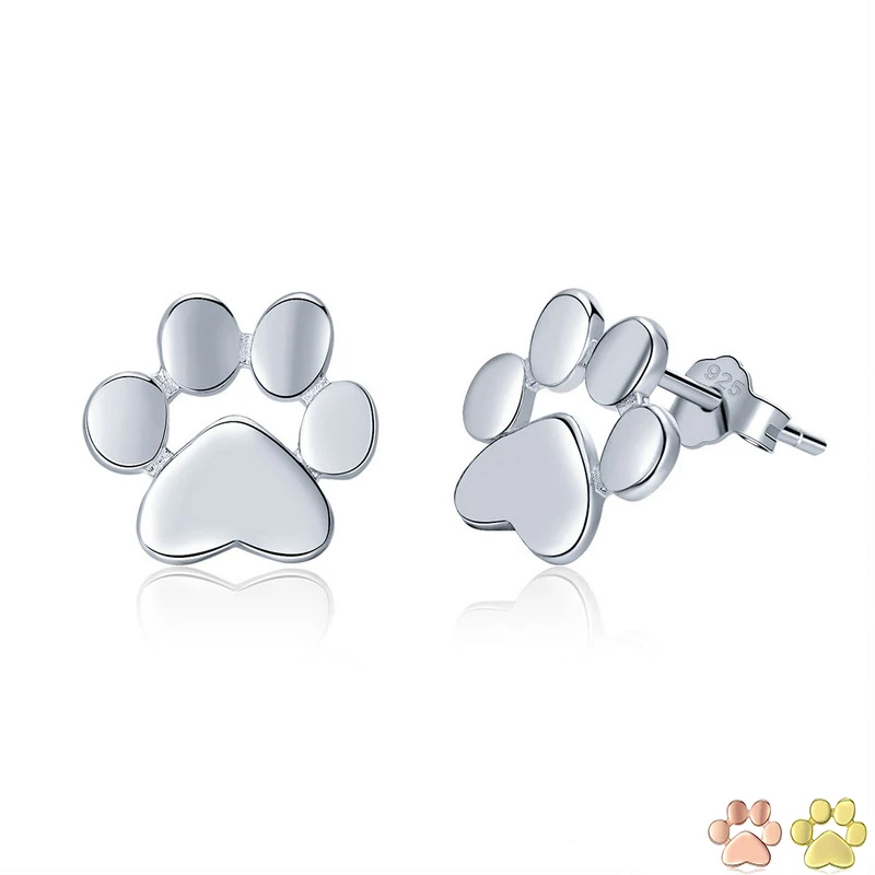 Silver Animal Dog Cat Paw Stud Earrings For Women Footprints Valentine's Day Gift
Silver Animal Dog Cat Paw Stud Earrings For Women Footprints Valentine's Day Gift