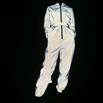 FQLWL Streetwear Reflective Bodycon Jumpsuit Women Overalls 2019 Sashes Long Sleeve Autumn Ladies Rompers Womens Jumpsuit Female 
FQLWL Streetwear Reflective Bodycon Jumpsuit Women Overalls 2019 Sashes Long Sleeve Autumn Ladies Rompers Womens Jumpsuit Female