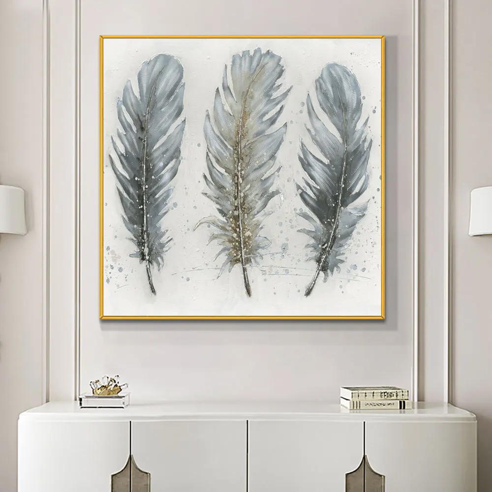 Abstract Gray Feather Painting 100% Handpainted Oil Painting On Canvas Abstract Modern Canvas Wall Art Pictures For Home Decor
Abstract Gray Feather Painting 100% Handpainted Oil Painting On Canvas Abstract Modern Canvas Wall Art Pictures For Home Decor