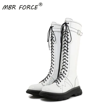 MBR FORCE cowhide autumn ladies high heels European and American style belt buckle square toe fashion design black high boots
MBR FORCE cowhide autumn ladies high heels European and American style belt buckle square toe fashion design black high boots