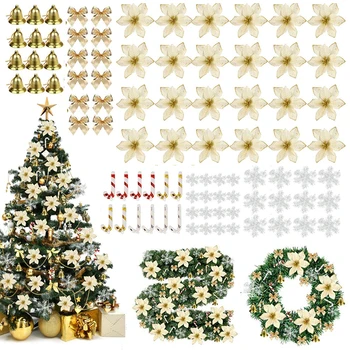120 Pcs Christmas Flower Set Plastic Flower Artificial Merry Christmas Tree Decoration Xmas Ornaments New Year Gifts
120 Pcs Christmas Flower Set Plastic Flower Artificial Merry Christmas Tree Decoration Xmas Ornaments New Year Gifts