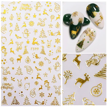 1 Sheet Gold Christmas 3D Nail Sticker Bronzing Santa Claus/Christmas Tree/Snowflake Nail Art Stickers DIY Nail Art Decoration
1 Sheet Gold Christmas 3D Nail Sticker Bronzing Santa Claus/Christmas Tree/Snowflake Nail Art Stickers DIY Nail Art Decoration