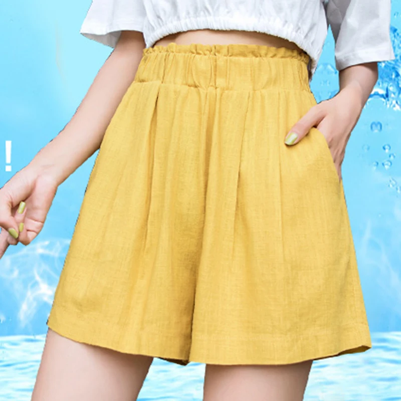 Women Hot-Breeches Loose Comfortable Elastic Waist Summer Fashion Classic Vintage Wide Leg Female Pure Color Plus-Size Shorts
Women Hot-Breeches Loose Comfortable Elastic Waist Summer Fashion Classic Vintage Wide Leg Female Pure Color Plus-Size Shorts