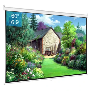 Manual Pull Down Projector Screen 60 inch16:9 Self Locking Matte White Projector Screen for Home Meeting Room School
Manual Pull Down Projector Screen 60 inch16:9 Self Locking Matte White Projector Screen for Home Meeting Room School