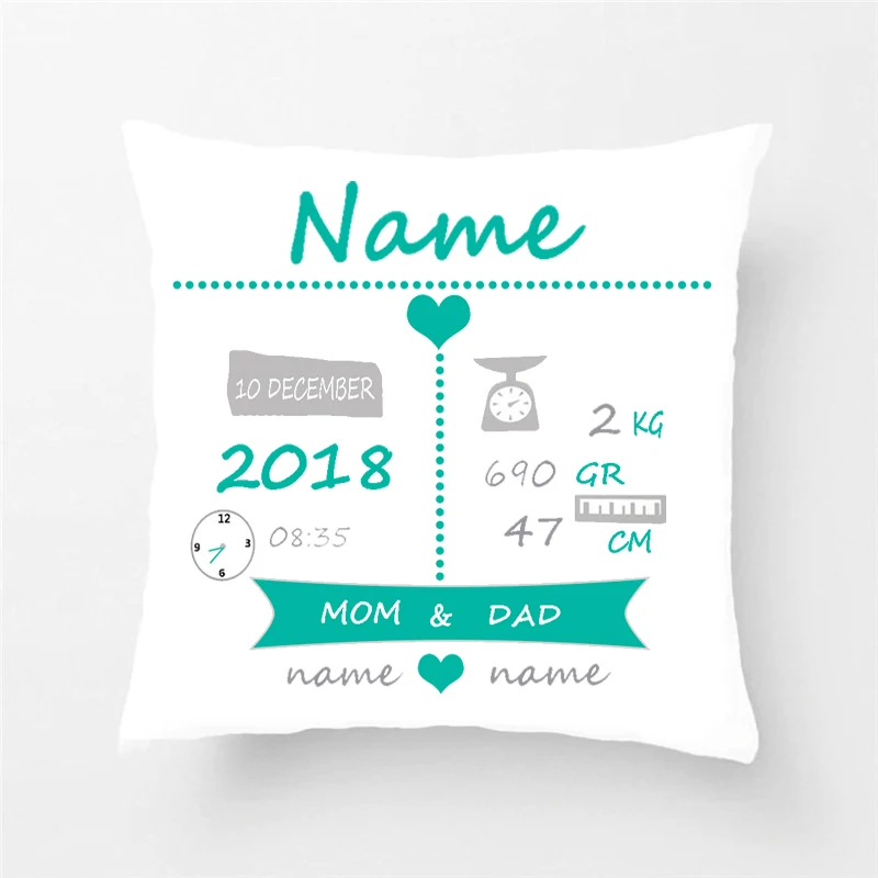 Personalized Children Birth Stats Nursery Modern Style Throw Pillow Cover Soft Polyester Home Decorative Cushion Cover Sofa
Personalized Children Birth Stats Nursery Modern Style Throw Pillow Cover Soft Polyester Home Decorative Cushion Cover Sofa