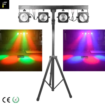 Mobile Music Stage LED Pot COB Par Can Light System Solution(4pcs Par Canx30W RGB 3in1 each) Flood light with Tripod&Foot Switch
Mobile Music Stage LED Pot COB Par Can Light System Solution(4pcs Par Canx30W RGB 3in1 each) Flood light with Tripod&Foot Switch