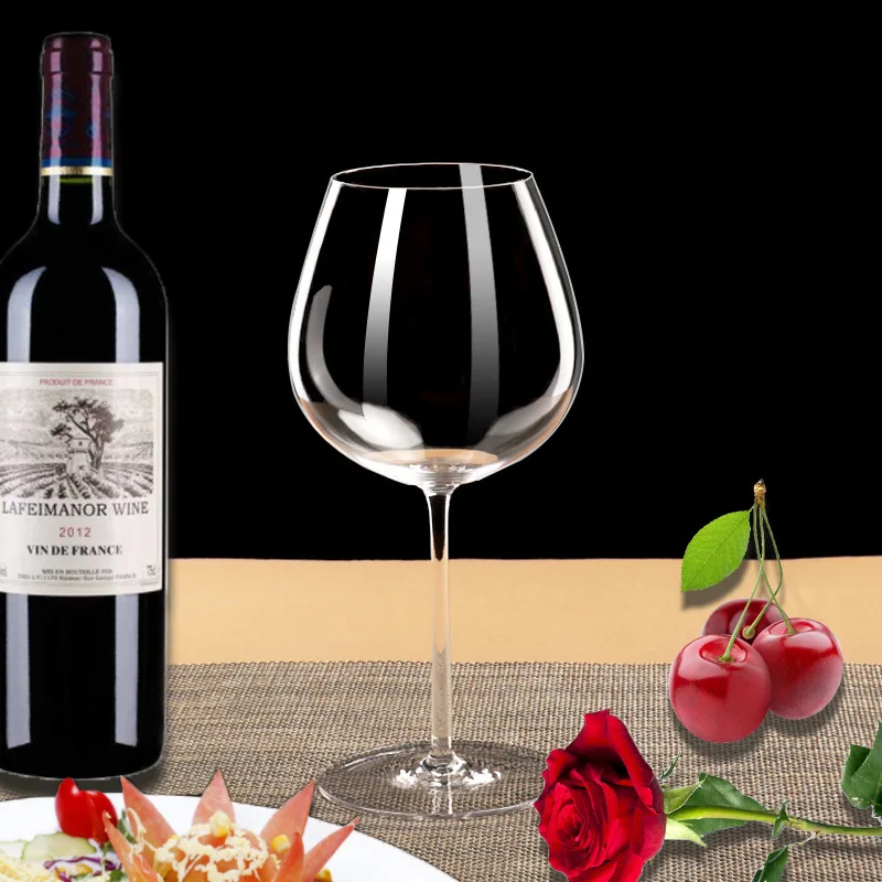 Оригинальный винный бокал бордового вина для с большим животом Хрустальный