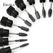 ERUIKA 9 Type foret à ongles en carbure noir titane enduit Machine pour appareil de manucure accessoires fraise outils à ongles(China)