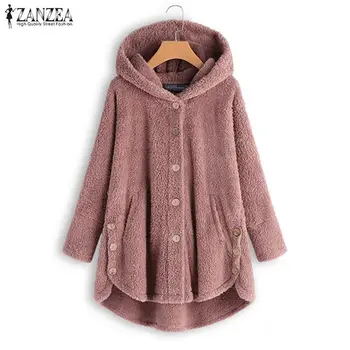 ZANZEA Fashion Women Coats Winter Hoodies Fleece Jackets Solid Buttons Down Outwear Hooded Plush Fluffy Faux Fur Sweatshirt Robe
ZANZEA Fashion Women Coats Winter Hoodies Fleece Jackets Solid Buttons Down Outwear Hooded Plush Fluffy Faux Fur Sweatshirt Robe