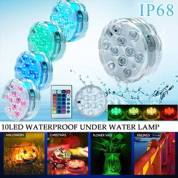 10LEDs Underwater Light Remote Controlled RGB Submersible Light Battery Operated for Pond Outdoor Wedding Party Decoration D30
10LEDs Underwater Light Remote Controlled RGB Submersible Light Battery Operated for Pond Outdoor Wedding Party Decoration D30