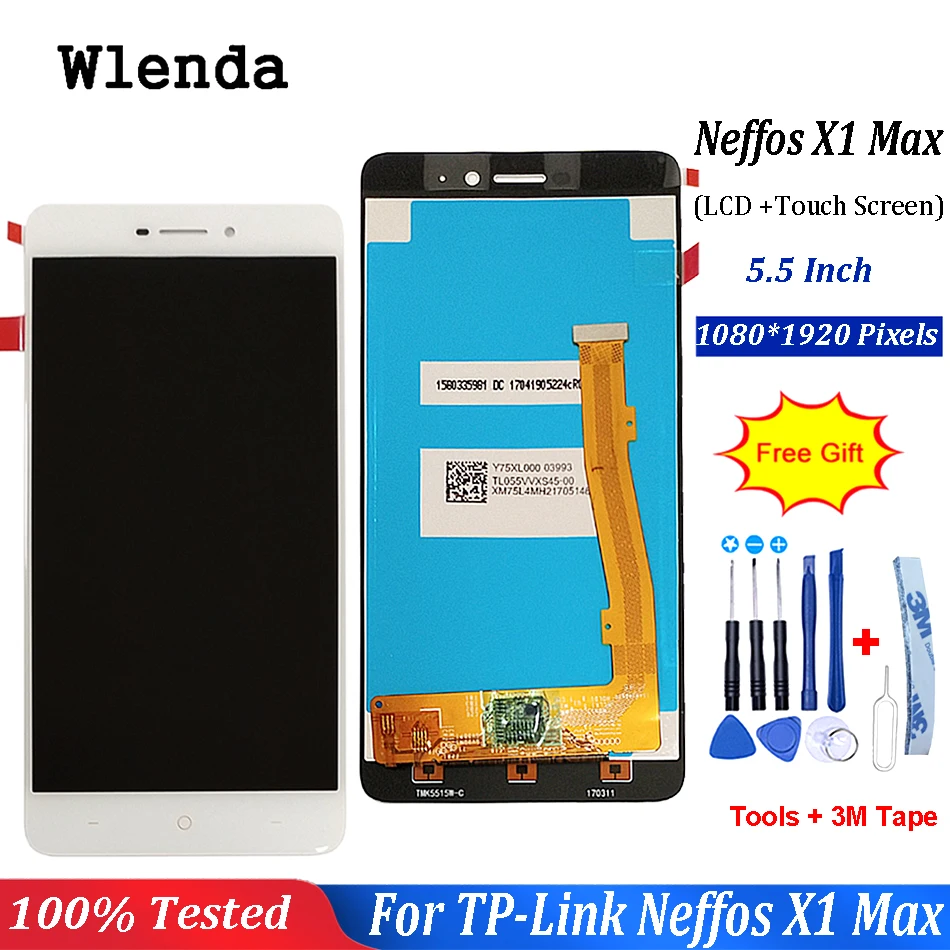 5.5"inch For TP-LINK Neffos X1 Max LCD Touch Screen Digitizer Assembly Mobile Phone Repair Replacement+Free tools
5.5"inch For TP-LINK Neffos X1 Max LCD Touch Screen Digitizer Assembly Mobile Phone Repair Replacement+Free tools