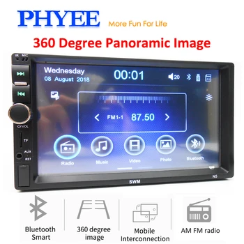 2 Din Car Radio Mirror Link 7" MP5 Player Bluetooth Handsfree AM FM USB 360 Degree Panoramic Camera Input ISO Head Unit PHYEE N5
2 Din Car Radio Mirror Link 7" MP5 Player Bluetooth Handsfree AM FM USB 360 Degree Panoramic Camera Input ISO Head Unit PHYEE N5