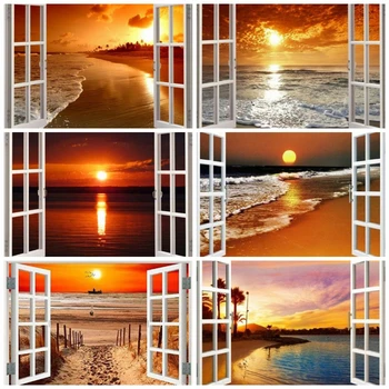 HUACAN Diamond Embroidery Window Full Drill Square Handicraft 5D Diamond Painting Landscape Seaside Mosaic Sunset Home Decor
HUACAN Diamond Embroidery Window Full Drill Square Handicraft 5D Diamond Painting Landscape Seaside Mosaic Sunset Home Decor