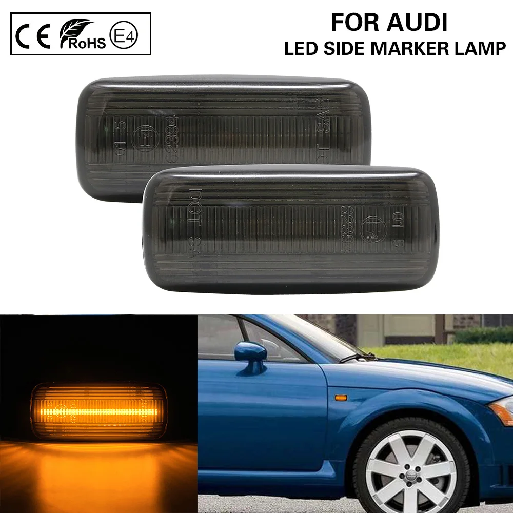 2*PCS Smoke LED Side Marker Light Lamp turn signal light Lightbar For Audi A2 A3 A4 A6 A8 TT
2*PCS Smoke LED Side Marker Light Lamp turn signal light Lightbar For Audi A2 A3 A4 A6 A8 TT