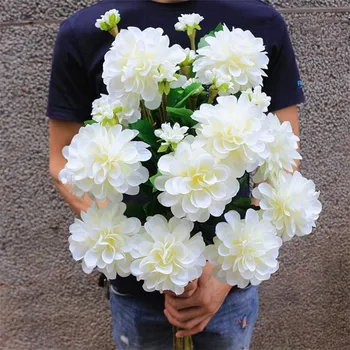 12Pcs Fake Single Stem Dahlia (2 heads/piece) 24.4" Length Simulation Round Peony for Wedding Home Decorative Artificial Flowers
12Pcs Fake Single Stem Dahlia (2 heads/piece) 24.4" Length Simulation Round Peony for Wedding Home Decorative Artificial Flowers