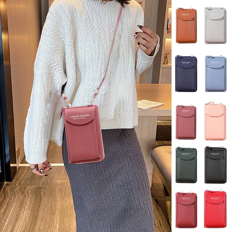 Fashion Wallet Women Diagonal PU Multifunctional Mobile Phone Clutch