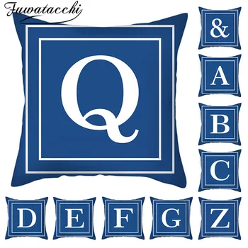 Fuwatacchi Blue Background Printed Letter Pillow Case A-Z & 26pcs Alphabets Pillow Cover For Home Sofa Decorative Cushion Covers
Fuwatacchi Blue Background Printed Letter Pillow Case A-Z & 26pcs Alphabets Pillow Cover For Home Sofa Decorative Cushion Covers