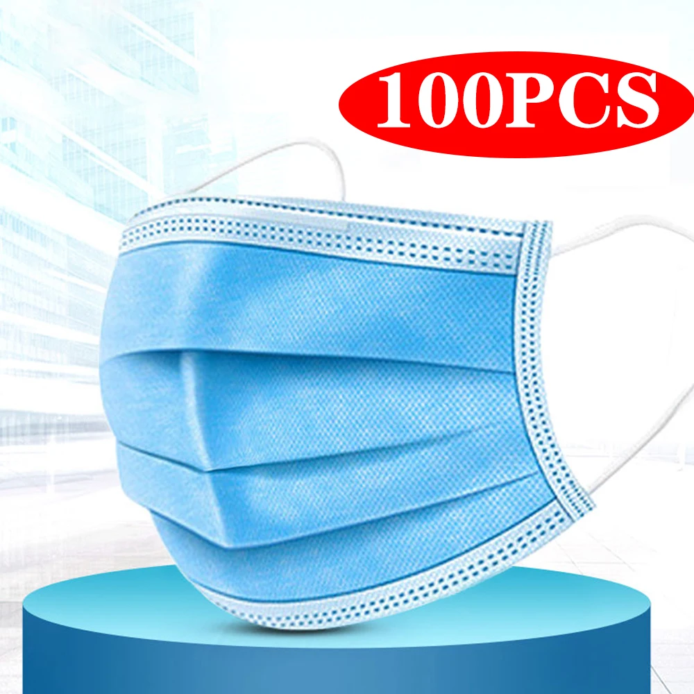 100PCS Disposable Face Mask 3-Ply Protective Non-woven Disposable Elastic Mouth Soft Breathable Hygiene Safety Blue Face Masks
100PCS Disposable Face Mask 3-Ply Protective Non-woven Disposable Elastic Mouth Soft Breathable Hygiene Safety Blue Face Masks
