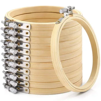 12 Pieces 4 Inch Embroidery Hoops Set Bulk Bamboo Circle Cross Stitch Hoop Round Ring
12 Pieces 4 Inch Embroidery Hoops Set Bulk Bamboo Circle Cross Stitch Hoop Round Ring