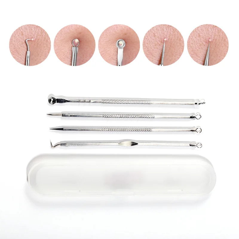 Acne Removal Needle Stainless Steel Blackhead Pimple Treatment Pin Kits Comedone Pin Needle Tool Comedones Extractor Set 4 pcs
Acne Removal Needle Stainless Steel Blackhead Pimple Treatment Pin Kits Comedone Pin Needle Tool Comedones Extractor Set 4 pcs