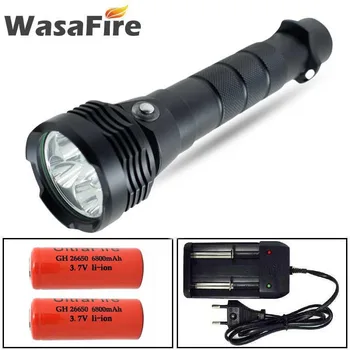 Portable Underwater Waterproof Diving Torch 5000LM XM-L2 Led Dive Flashlight 3 Mode Tactical Lantern with 26650 Battery+Charger
Portable Underwater Waterproof Diving Torch 5000LM XM-L2 Led Dive Flashlight 3 Mode Tactical Lantern with 26650 Battery+Charger