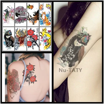 Nu-TATY Waterproof Temporary Sticker Color Animal Series Yellow Fox Magpie Flower Sika Deer Lasting Tattoo Stickers
Nu-TATY Waterproof Temporary Sticker Color Animal Series Yellow Fox Magpie Flower Sika Deer Lasting Tattoo Stickers