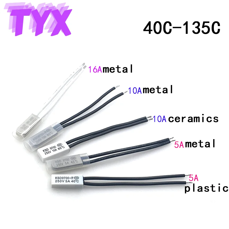 Thermostat KSD9700 40C-240C 45C 50C 55C 60C 65C Welding Machine Temperature Switch N/O Overheat Protector Celsius Temperature
Thermostat KSD9700 40C-240C 45C 50C 55C 60C 65C Welding Machine Temperature Switch N/O Overheat Protector Celsius Temperature