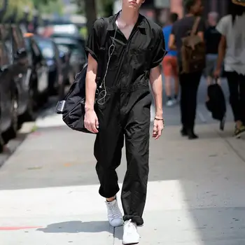 Men Summer Casual Romper Fashion Short Sleeve Solid Loose Overalls Jumpsuit with Pockets Outfits Plus Size M-3XL
Men Summer Casual Romper Fashion Short Sleeve Solid Loose Overalls Jumpsuit with Pockets Outfits Plus Size M-3XL