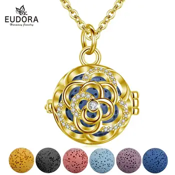 EUDORA 14mm Aromatherapy Perfume Essential Oils Diffuser Necklace Round Rose Gold Locket Crystal CZ Pendant with Lava Stone K160
EUDORA 14mm Aromatherapy Perfume Essential Oils Diffuser Necklace Round Rose Gold Locket Crystal CZ Pendant with Lava Stone K160