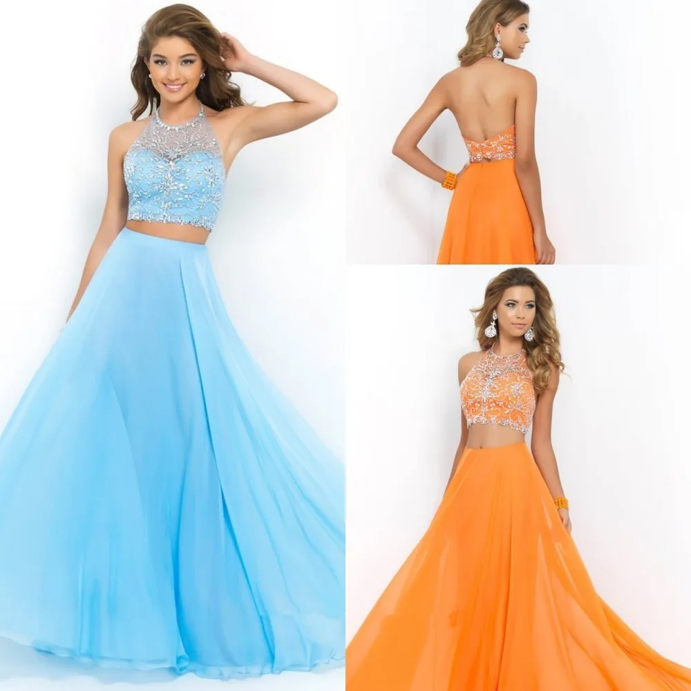 2016 Exquisite A Line Crew Neck Beaded Pattern Two Piece Prom Dresses Floor Length Train Light Blue Long Party Gowns
2016 Exquisite A Line Crew Neck Beaded Pattern Two Piece Prom Dresses Floor Length Train Light Blue Long Party Gowns