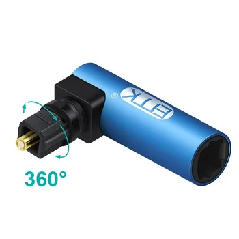 EMK 90 Degree Optical Audio Cable Adapter Right Angle Digital SPDIF Toslink Optical Connector 360 rotating Swivel For Soundbox
EMK 90 Degree Optical Audio Cable Adapter Right Angle Digital SPDIF Toslink Optical Connector 360 rotating Swivel For Soundbox