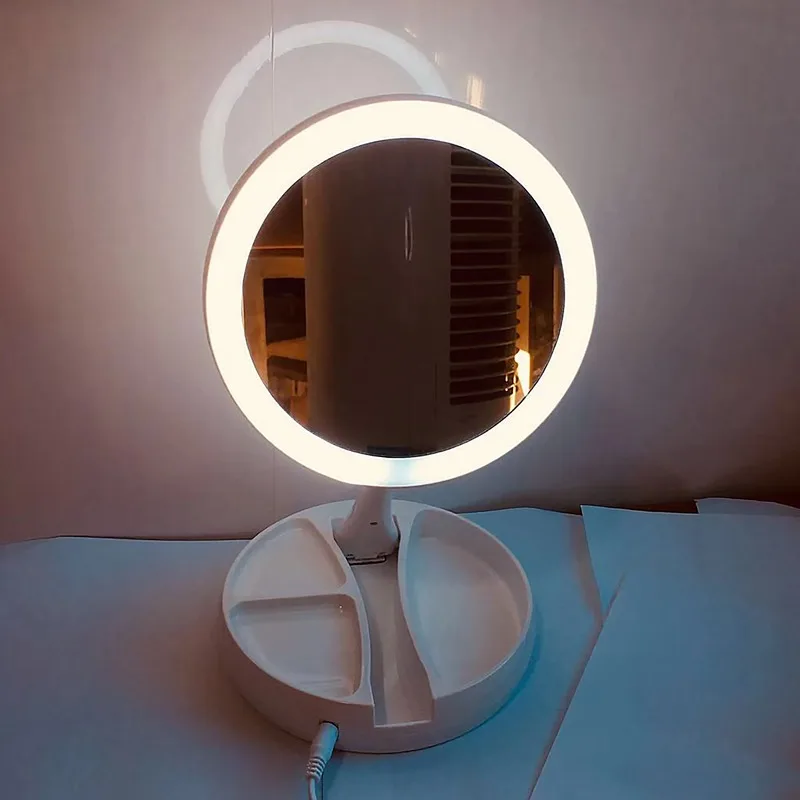 LED Lighted Folding Makeup Mirror 360 Degree 10X Magnifying Mirror with Lights Cosmetic Lighted Makeup Mirror Foldable Mirror
LED Lighted Folding Makeup Mirror 360 Degree 10X Magnifying Mirror with Lights Cosmetic Lighted Makeup Mirror Foldable Mirror