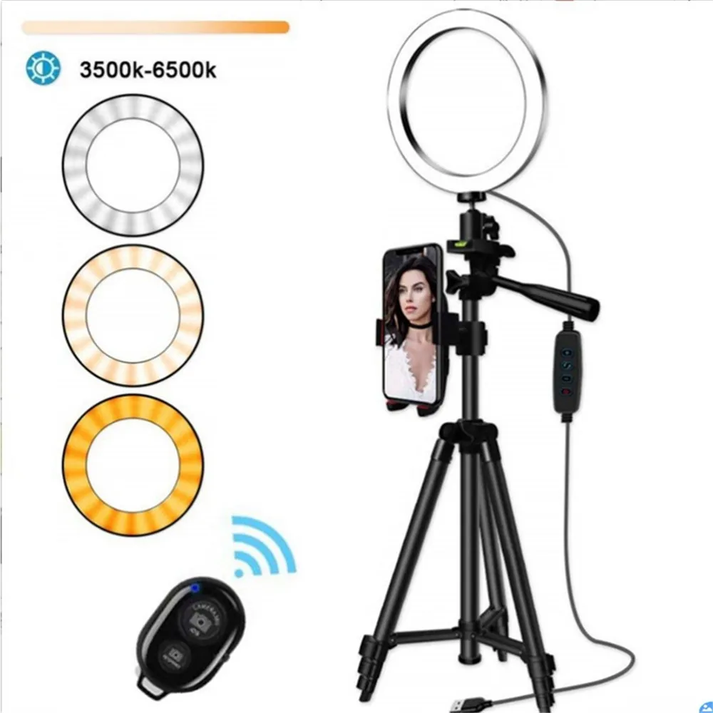 16cm/26cm Ring Light + 1m Tripod Flexible Mobile Holder With Remote Control Unit for Selfie Live Stream Office Holder Tripod
16cm/26cm Ring Light + 1m Tripod Flexible Mobile Holder With Remote Control Unit for Selfie Live Stream Office Holder Tripod