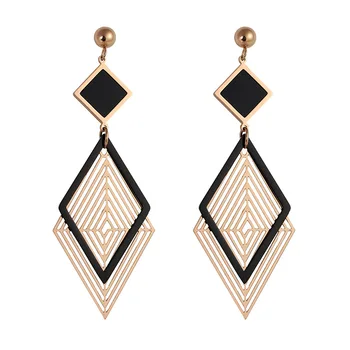 JIOROMY 2020 Jewelry Fashion Titanium Steel Earrings For Women Dangle Geometric Hollow Rhombus Square Drop Earring
JIOROMY 2020 Jewelry Fashion Titanium Steel Earrings For Women Dangle Geometric Hollow Rhombus Square Drop Earring