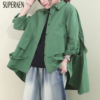 SuperAen New Spring 2020 Women Shirts Korean Style Pluz Sized Cotton Ladies Blouses and Tops Long-Sleeve Women Clothing
SuperAen New Spring 2020 Women Shirts Korean Style Pluz Sized Cotton Ladies Blouses and Tops Long-Sleeve Women Clothing