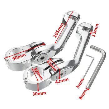 Hot 32mm 1.25 inch Long Angled Chrome Foot Pegs Footrest Engine Guard Mounts Clamps For Honda Yamaha Suzuki Kawasaki Road Glide
Hot 32mm 1.25 inch Long Angled Chrome Foot Pegs Footrest Engine Guard Mounts Clamps For Honda Yamaha Suzuki Kawasaki Road Glide